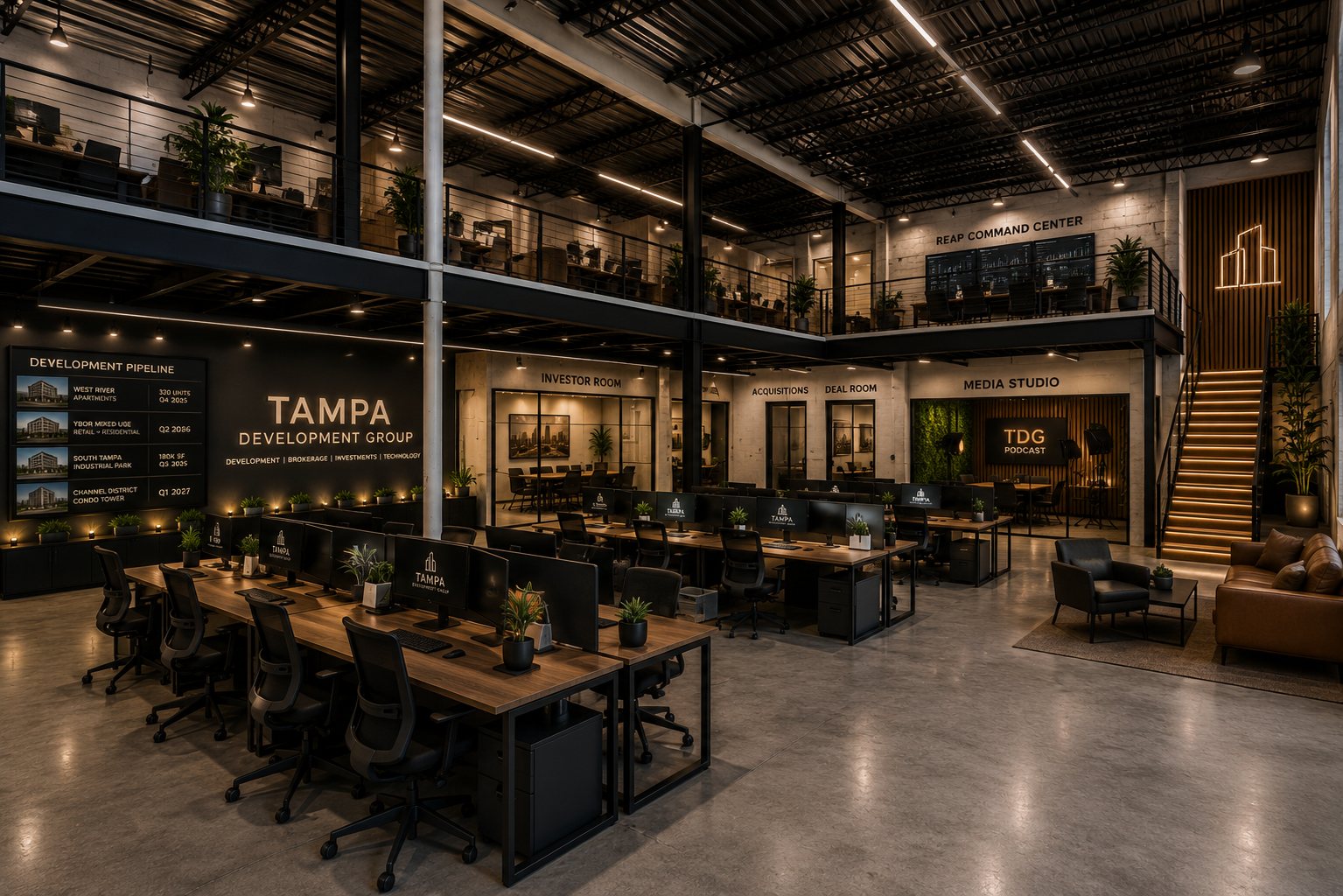 The Vault — co-work flex floor with mezzanine