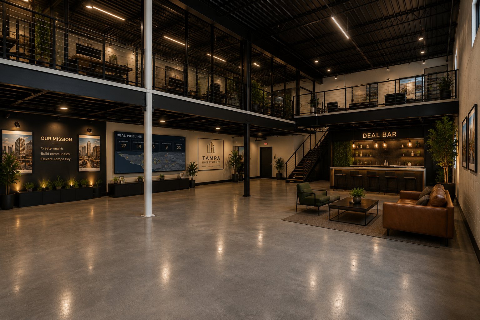 The Vault — private offices and lounge
