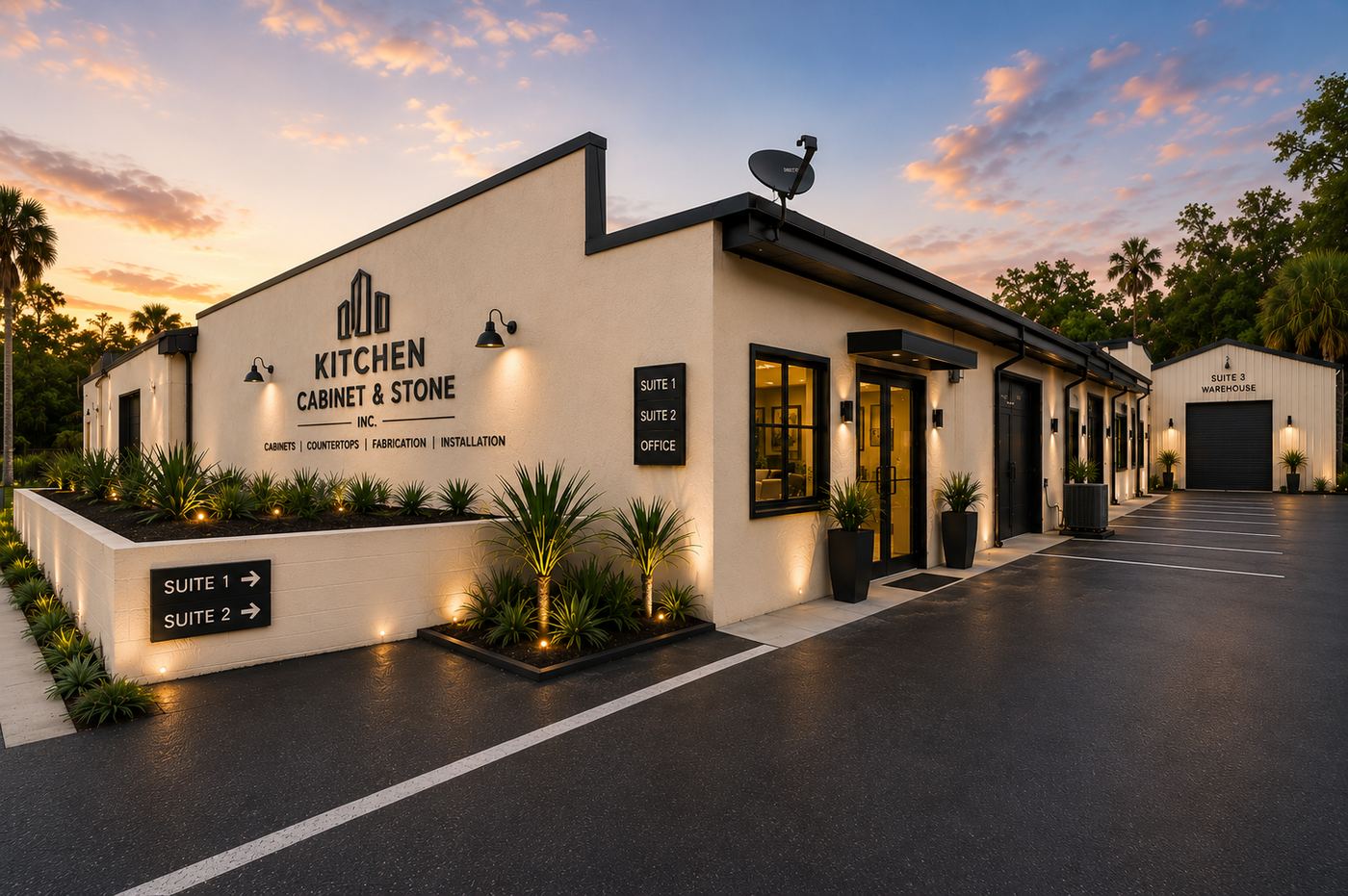 Capital Business Park renovated flex-industrial building at golden hour